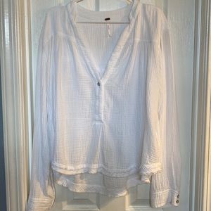 Free People | V-neck Cotton Shirt SzXS